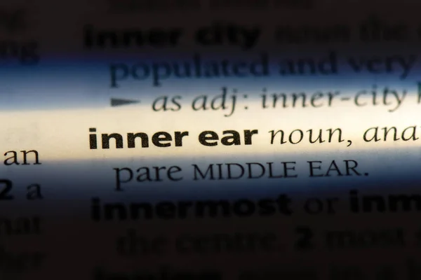 inner ear word in a dictionary. inner ear concept.