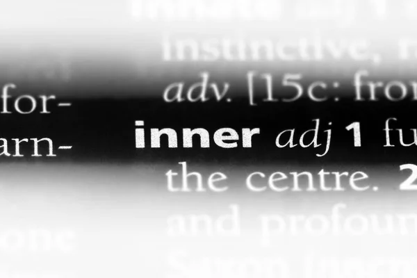 Inner Word Dictionary Inner Concept — Stock Photo, Image