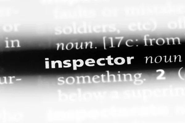 Palabra Inspector Diccionario Concepto Inspector —  Fotos de Stock