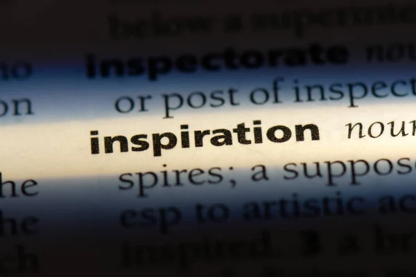 inspiration word in a dictionary. inspiration concept.