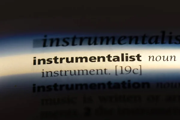 instrumentalist word in a dictionary. instrumentalist concept.