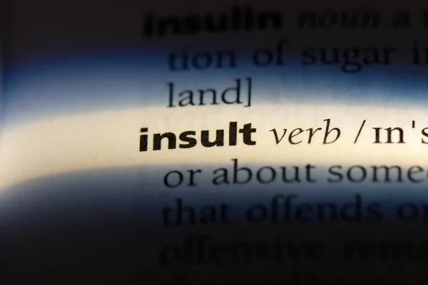 Insult Word Dictionary Insult Concept — Stock Photo, Image