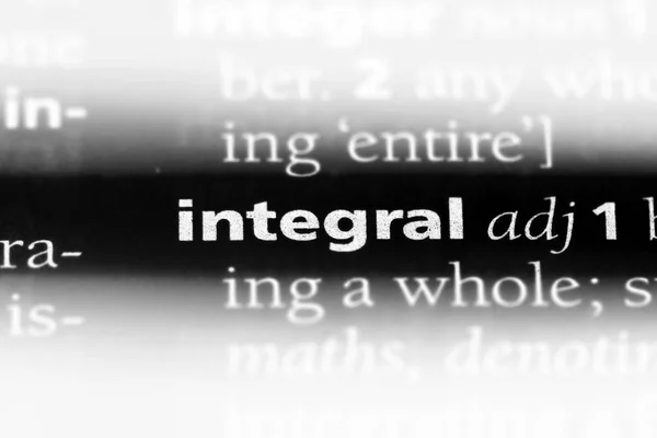 Integrales Wort Einem Wörterbuch Integrales Konzept — Stockfoto