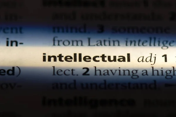 Palabra Intelectual Diccionario Concepto Intelectual —  Fotos de Stock