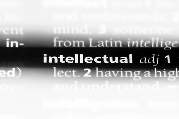 Palavra Intelectual Dicionário Conceito Intelectual — Fotografia de Stock