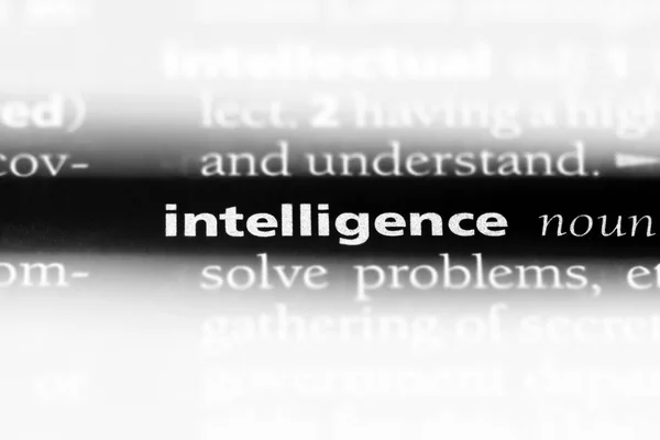 Inteligencji Słowo Słowniku Pojęcie Inteligencji — Zdjęcie stockowe