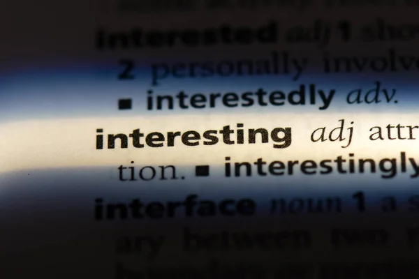 Interesting Word Dictionary Interesting Concept — Stock Photo, Image