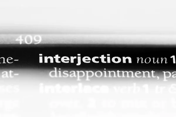 Interjection Word Dictionary Interjection Concept — Stock Photo, Image