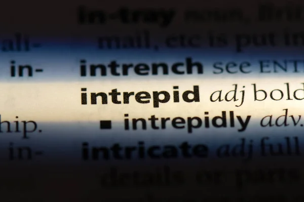 Intrepid Woord Een Woordenboek Intrepid Concept — Stockfoto