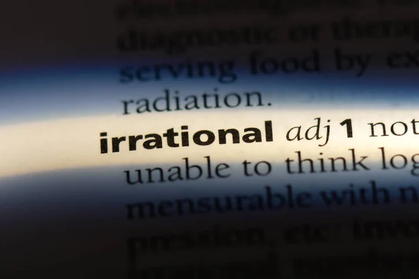 Irrationales Wort Einem Wörterbuch Irrationales Konzept — Stockfoto