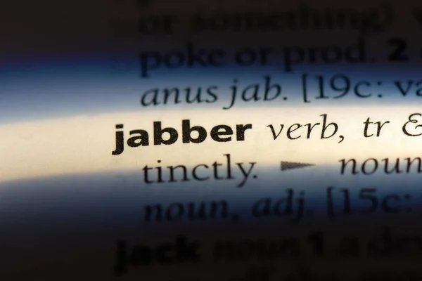 Jabber Ordet Ordbok Jabber Koncept — Stockfoto