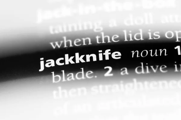 Jackknife Word Dictionary Jackknife Concept — Stock Photo, Image