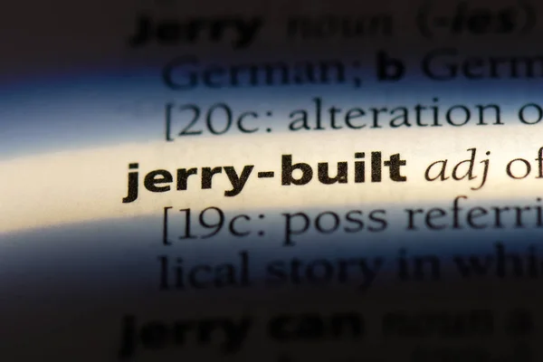 Jerry Built Word Dictionary Jerry Built Concept — Stock Photo, Image