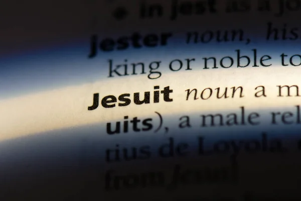 Jesuit Mot Dans Dictionnaire Concept Jésuite — Photo