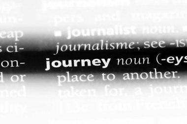 yolculuk Word'de bir sözlük. yolculuk kavramı.