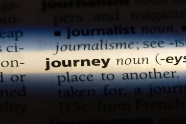 yolculuk Word'de bir sözlük. yolculuk kavramı.