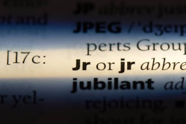 Jr Word'de bir sözlük. Jr kavramı.