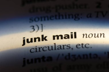 önemsiz posta Word'de bir sözlük. önemsiz posta kavramı.