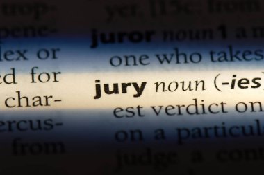 bir sözlüğü'ndeki jüri sözcüğü. Jüri kavramı.