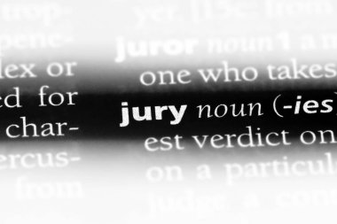 bir sözlüğü'ndeki jüri sözcüğü. Jüri kavramı.