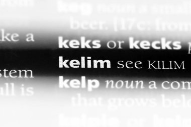 Kilim Word'de bir sözlük. Kilim kavramı.