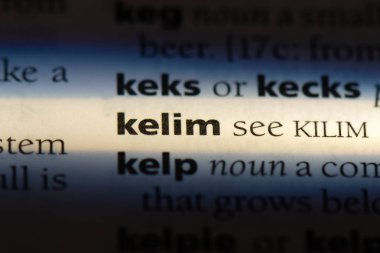 Kilim Word'de bir sözlük. Kilim kavramı.