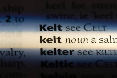 Kelt Word'de bir sözlük. Kelt kavramı.