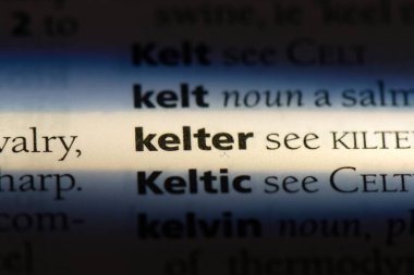 bir sözlüğü'ndeki Kelter sözcüğü. Kelter kavramı.