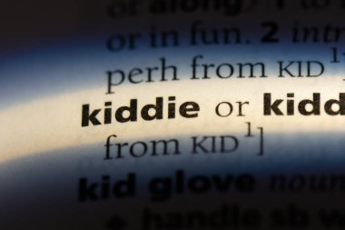 Kiddie Word'de bir sözlük. çocuk kavramı.