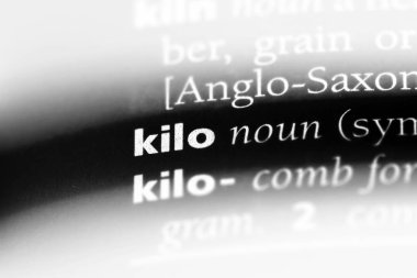 kilo Word'de bir sözlük. kilo kavramı.