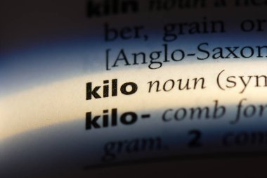kilo Word'de bir sözlük. kilo kavramı.