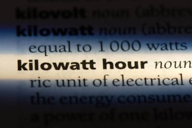 kilovat saat sözcük sözlüğe. kilovat saat kavramı.
