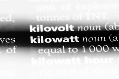 bir sözlüğü'ndeki kilovat sözcüğü. kilovat kavramı.