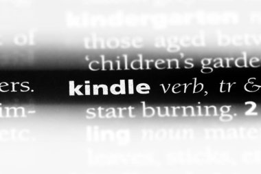 bir sözlüğü'ndeki sözcüğü kindle. kavram kindle.