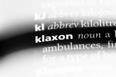 klakson Word'de bir sözlük. klakson kavramı.