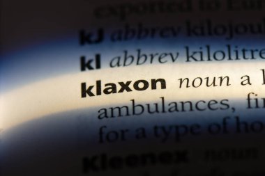 klakson Word'de bir sözlük. klakson kavramı.