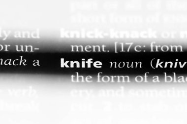 bıçak Word'de bir sözlük. bıçak kavramı.