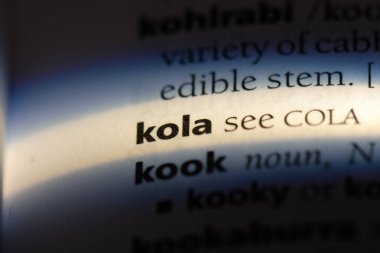 kola Word'de bir sözlük. kola kavramı.