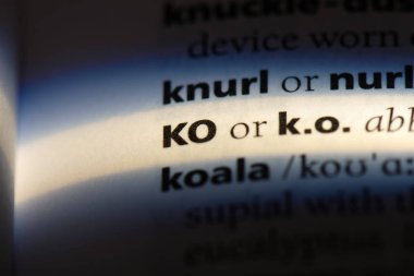 Bir sözlüğü'ndeki sözcüğü Ko. Ko kavramı.