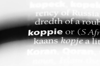 Sözlükte kopçalı bir kelime. koppi konsepti.