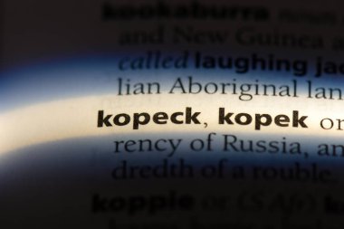 kopeck Word'de bir sözlük. kopeck kavramı.