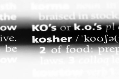 Koşer tek kelimeyle bir sözlük. Koşer kavramı.