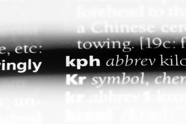 km/saat Word'de bir sözlük. km/saat kavramı.