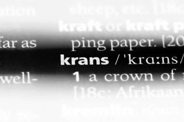 Kran 'ın sözlüğü. kran konsepti.