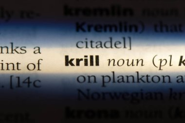 bir sözlüğü'ndeki krili sözcüğü. Kril kavramı.
