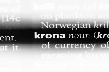 bir sözlüğü'ndeki Kronu sözcüğü. Kronu kavramı.