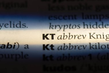 KT kelime sözlüğe. KT kavramı.