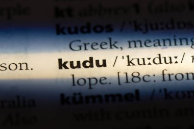 kudu Word'de bir sözlük. kudu kavramı.
