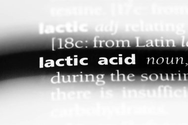 laktik asit Word'de bir sözlük. laktik asit kavramı.