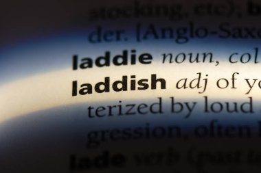 bir sözlüğü'ndeki laddish sözcüğü. laddish kavramı.